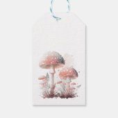 Woodland Mushroom Blush Pink Birthday Hartelijk da Cadeaulabel (Achterkant)