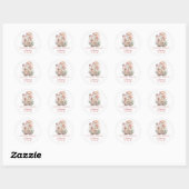 Woodland Mushroom Blush Pink Ronde Sticker (Vel)
