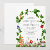 Woodland Mushroom | Bosbruiloft Kaart (Voorkant / Achterkant)