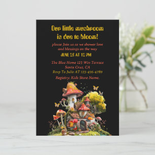 Woodland Mushroom House Baby shower Kaart