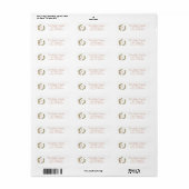 Woodland Mushroom Monogram Return Address Etiket (Full Sheet)