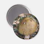 Woodland Mushroom Nature Personalized Magneet (Voorkant / Achterkant)