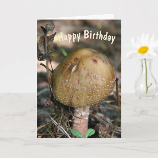 Woodland Mushroom Natuur Birthday Kaart (Kleine Plant)