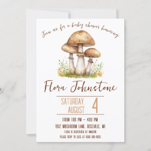 Woodland Mushroom thema Baby shower Kaart