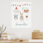 Woodland Mushroom Toys Aangepaste Kind kamer Poster (Keuken)