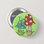Woodland Mushrooms Button (Voorkant /achterkant)