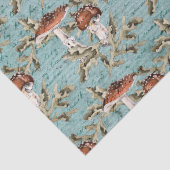 Woodland Mushrooms op Blauwgroen Weefselpapier Tissuepapier (Detail)