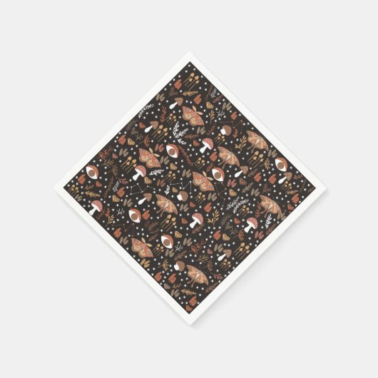 Woodland Mushrooms Papieren servetten (Hoek)