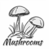 Woodland Mushrooms Sticker (Voorkant)