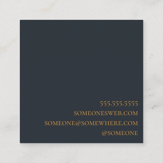 Woodland Nachtschuur Uil & Luna Moth Vierkante Visitekaartje (Achterkant)