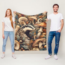 Woodland Natuur Kleuren Paddenstoelen Badger Whims