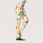 Woodland Natuur Leggings<br><div class="desc">Herfstvalbladeren, bessen, dennenappels en allerlei natuur stukjes bos en bobs. Originele kunst van Nic Squirrell.</div>
