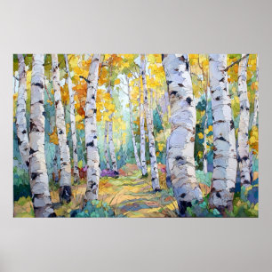 Woodland Natuur Muurdecoratie, Forest Wall Art Pri Poster