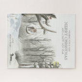 Woodland Natuur Optionele tekst Snowy Kerstmis Legpuzzel (Horizontaal)