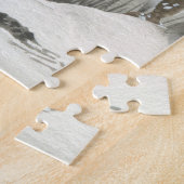 Woodland Natuur Optionele tekst Snowy Kerstmis Legpuzzel (Zijkant)