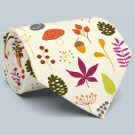 Woodland Natuur Stropdas<br><div class="desc">Herfstvalbladeren, bessen, dennenappels en allerlei natuur stukjes bos en bobs. Originele kunst van Nic Squirrell.</div>