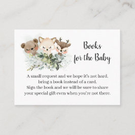 Woodland Neem een Baby shower-boekenkaart mee Plaatskaartje