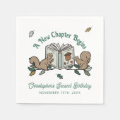 Woodland New Chapter Begint Boekthema Verjaardag Servet (Voorkant)
