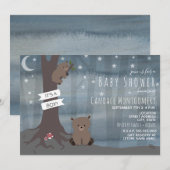 Woodland Night Beer Baby shower Kaart (Voorkant / Achterkant)