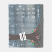 Woodland Night Floral Baby Milestone Fleece Deken (Voorkant)