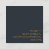 Woodland Night Luna Moth Vierkante Visitekaartje (Achterkant)