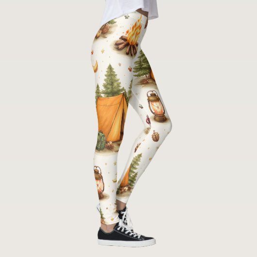 Woodland Nights Camping Pattern Leggings (Rechts)