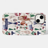 Woodland Noordse apres-ski Kerstmis all-over print Case-Mate iPhone Case (Achterkant (horizontaal))