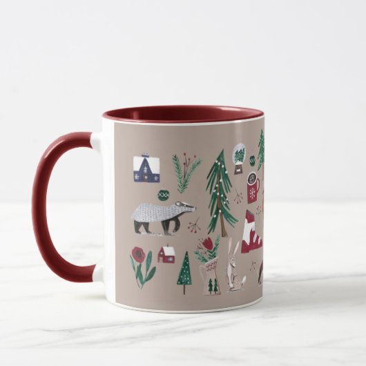 Woodland Noordse Mok met kerstbeige ski (Links)