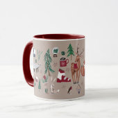 Woodland Noordse Mok met kerstbeige ski (Voorkant links)
