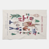 Woodland Noordse skiskeukenhanddoeken Theedoek (Horizontaal)
