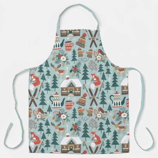 Woodland Nortic Winter Apron Schort (Voorkant)