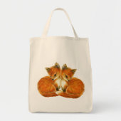 Woodland Nursery Baby Twin Foxes Tote Bag (Voorkant)
