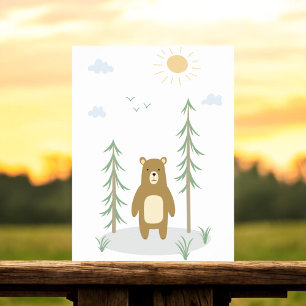 Woodland Nursery Decor, Beer Wall Art Poster