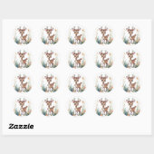 Woodland Nursery Fawn Ronde Sticker (Vel)