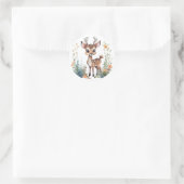 Woodland Nursery Fawn Ronde Sticker (Tas)