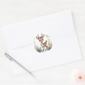 Woodland Nursery Fawn Ronde Sticker (Envelop)