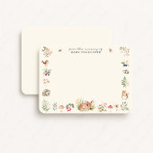 Woodland Nursery Stationery Note Card Aankondiging