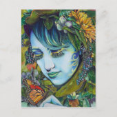 Woodland Nymph en Butterfly Friend Briefkaart (Voorkant)