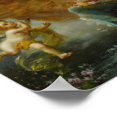 Woodland Nymphs van een Stream van Hans Zatzka Poster (Hoek)