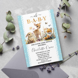 Woodland Oh Baby Spring Boy Baby shower Kaart