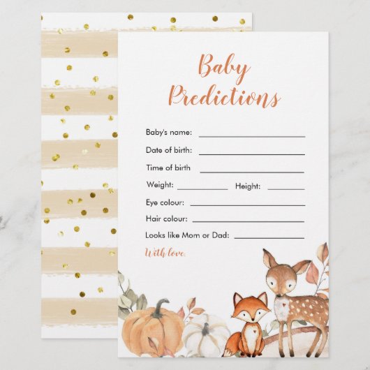 Woodland Oh Boy Pumpkin Baby Prediction (Voorkant / Achterkant)