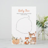 Woodland Oh Boy Pumpkin Baby shower Baby Face (Staand voorkant)