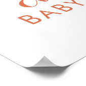 Woodland Oh Boy Pumpkin Baby shower Welkomstteken Poster (Hoek)