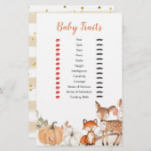 Woodland Oh Boy Pumpkin Baby Traits Games (Voorkant / Achterkant)