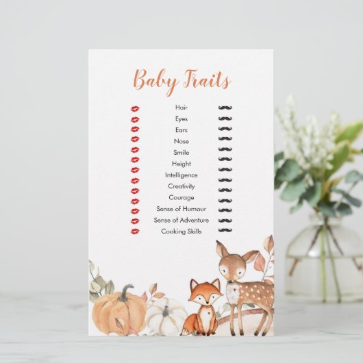 Woodland Oh Boy Pumpkin Baby Traits Games (Staand voorkant)