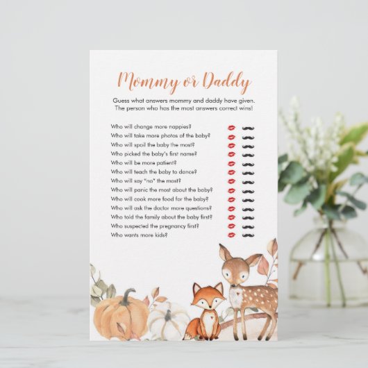 Woodland Oh Boy Pumpkin mamma of Dad Games (Staand voorkant)