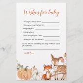 Woodland Oh Boy Pumpkin Shower wenst Baby (Voorkant)