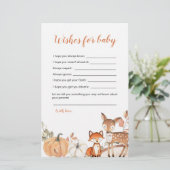 Woodland Oh Boy Pumpkin Shower wenst Baby (Staand voorkant)