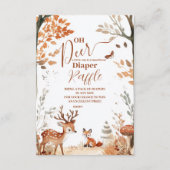 Woodland Oh Deer Forest Diapper Raffle Informatiekaartje (Voorkant)