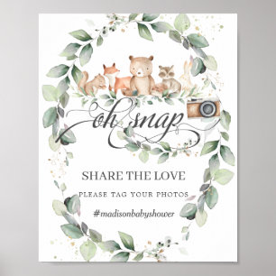 Woodland Oh Snap Share the Love Label Your Photos Poster
